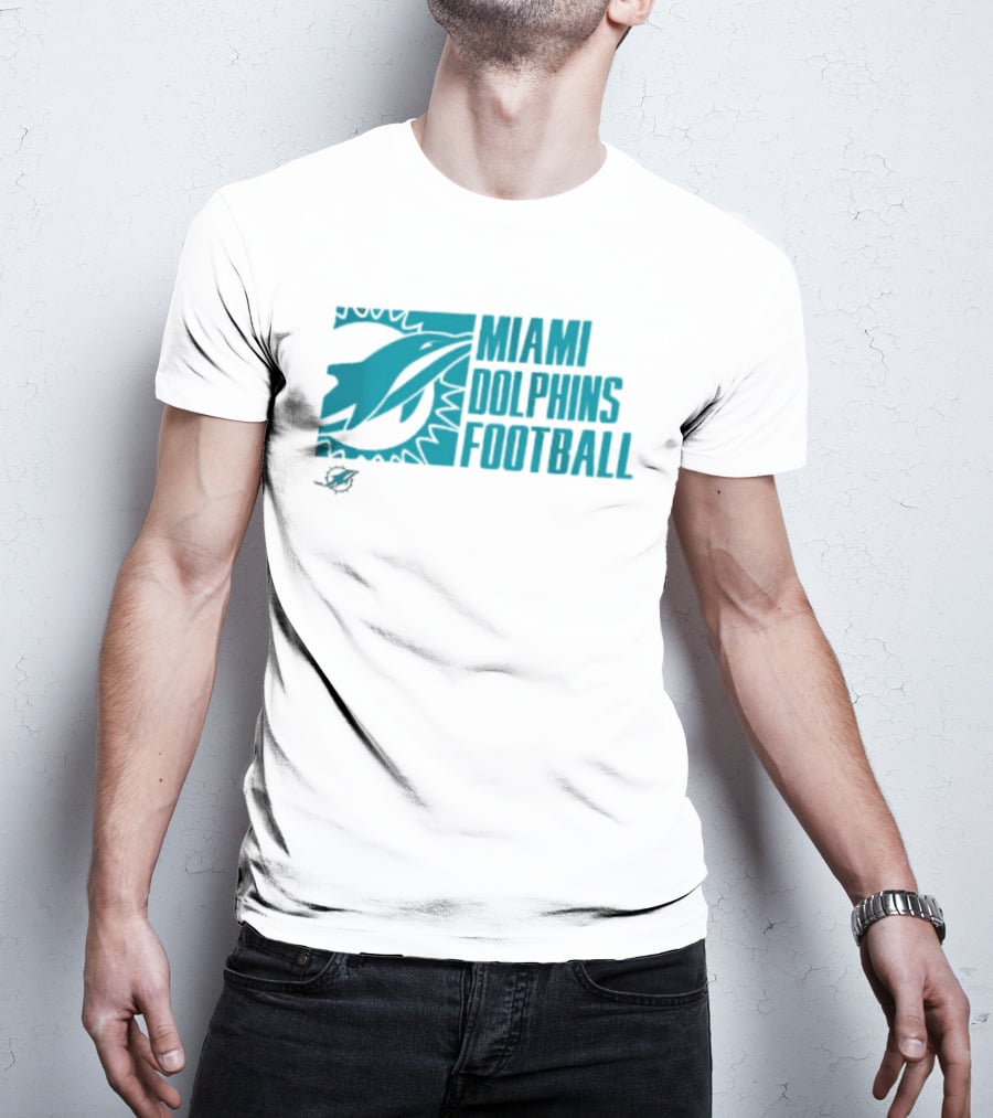 Miami Dolphins Football Fan Apparel Post Game Wear T-Shirt