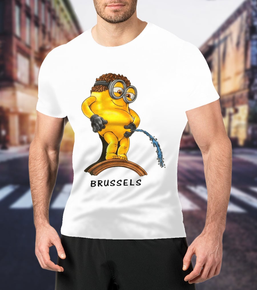 Brussels Pee Minion Parody Manneken Pis T-Shirt