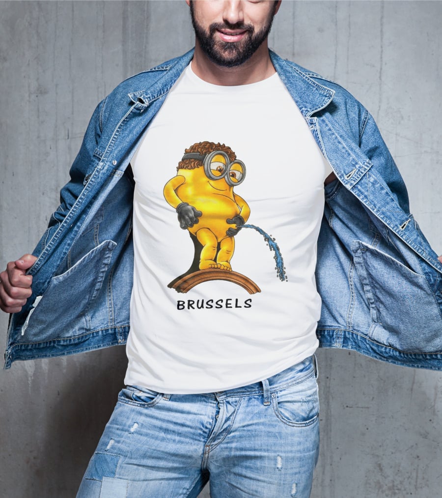 Brussels Pee Minion Parody Manneken Pis T-Shirt