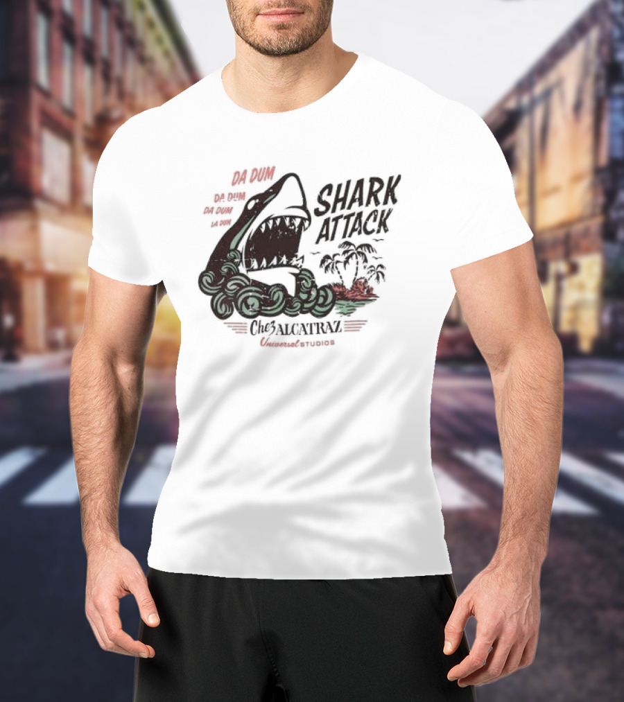 Big Wave Shark Attack Che Alcatraz Island California Adventure T-Shirt