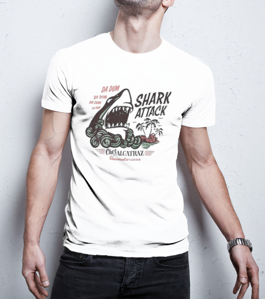 Big Wave Shark Attack Che Alcatraz Island California Adventure T-Shirt