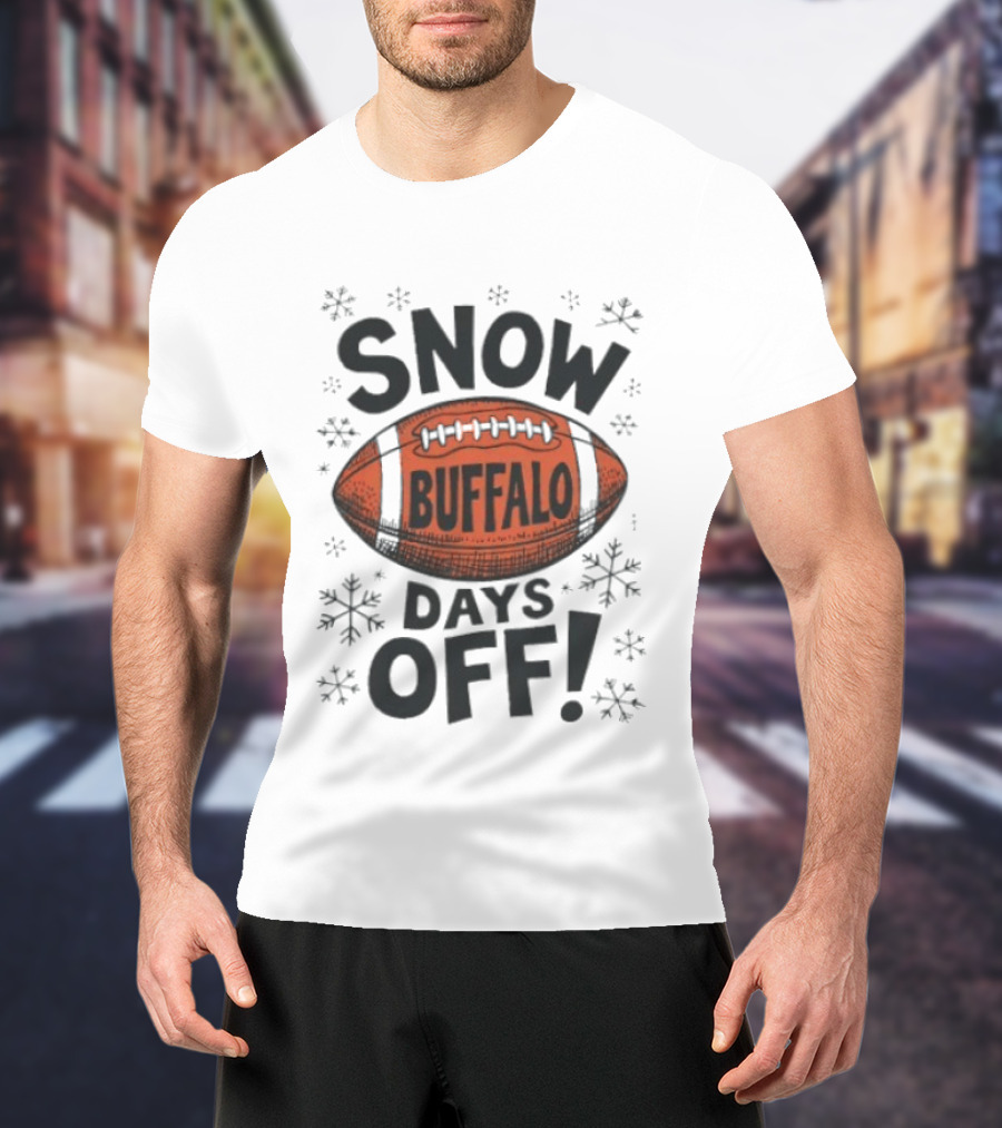 Snow Buffalo Days Off Buffalo Football Snowflake T-Shirt