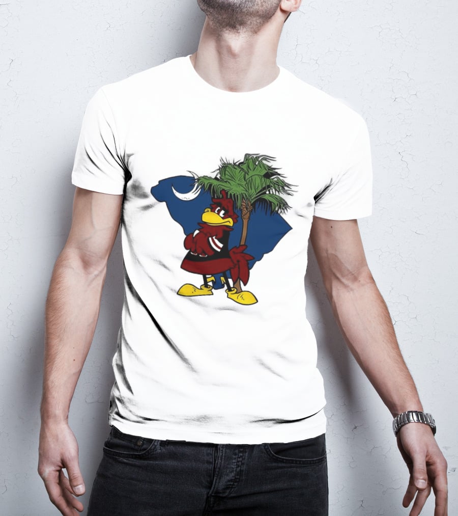 South Carolina Gamecocks Hey Gamecocks Mascot Palmetto Crescent T-Shirt