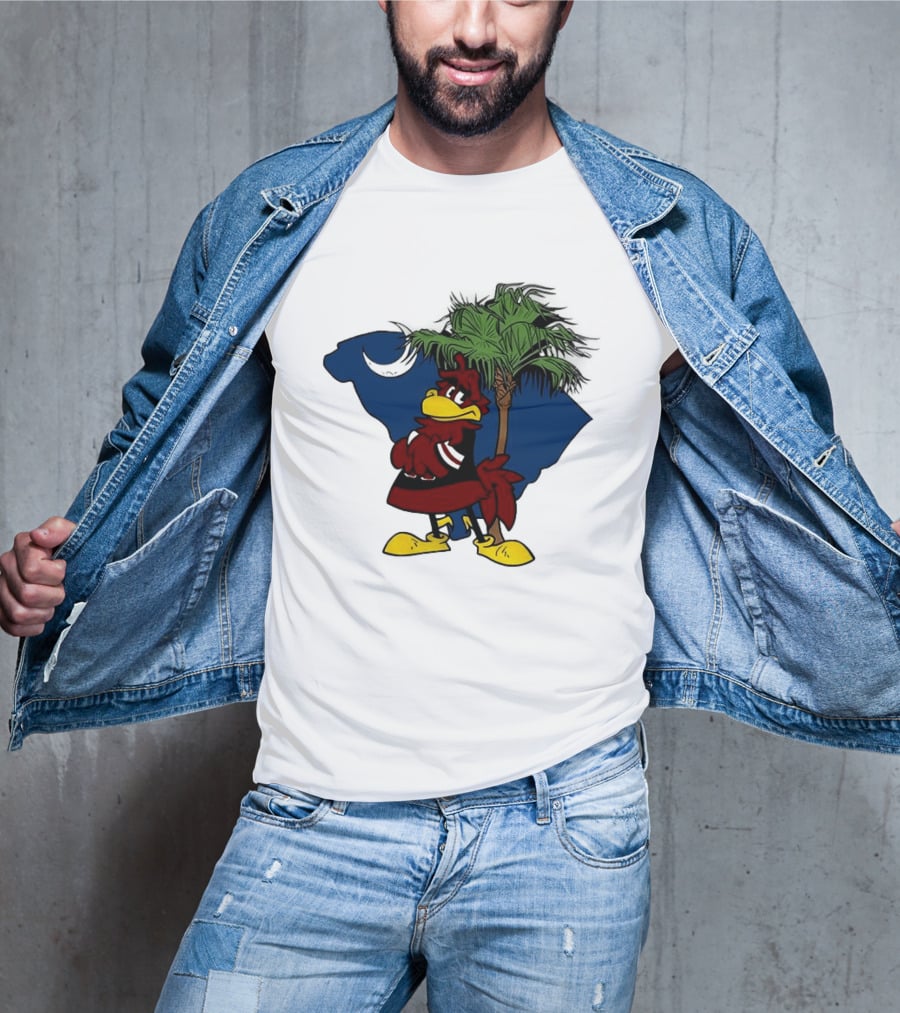 South Carolina Gamecocks Hey Gamecocks Mascot Palmetto Crescent T-Shirt