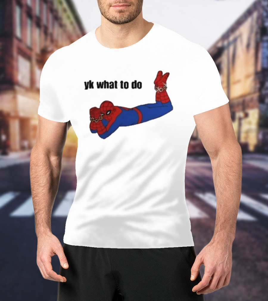 Spooderman YK What To Do Meme T-Shirt