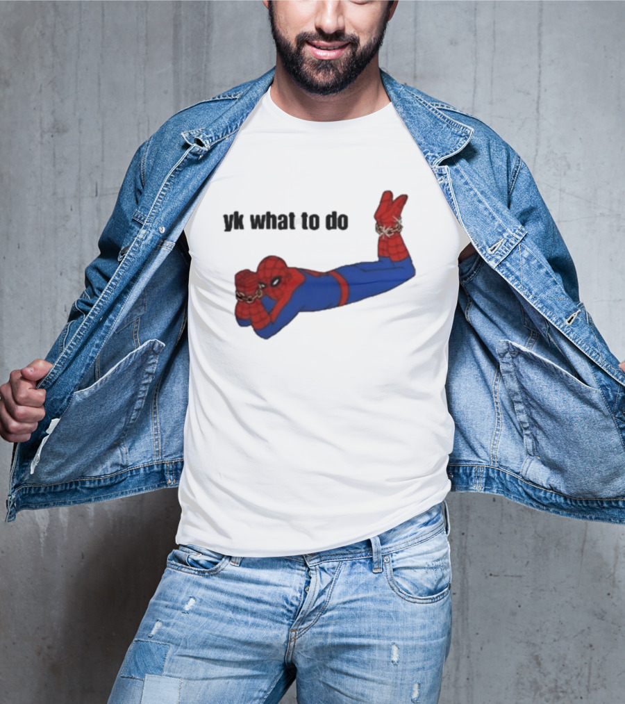 Spooderman YK What To Do Meme T-Shirt