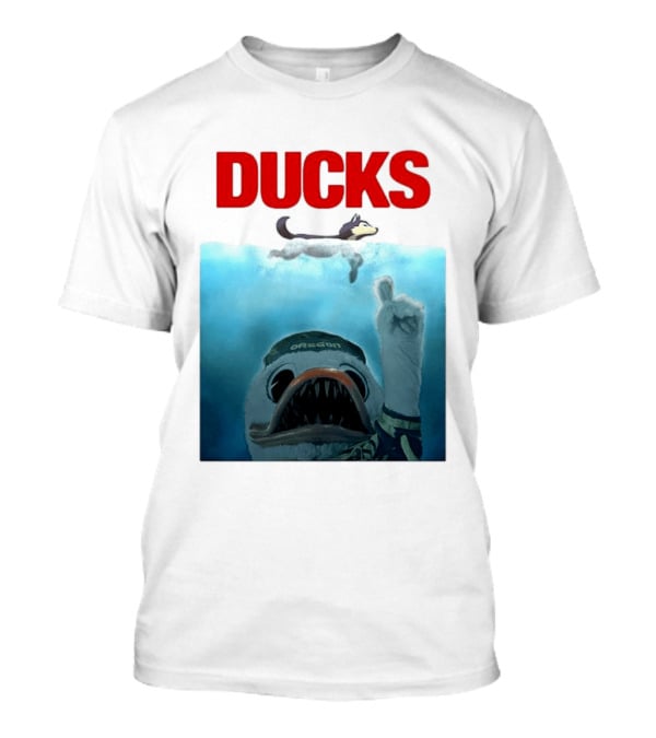 Oregon Ducks Jaws Parody With Washington Huskies Rivalry T-Shirt