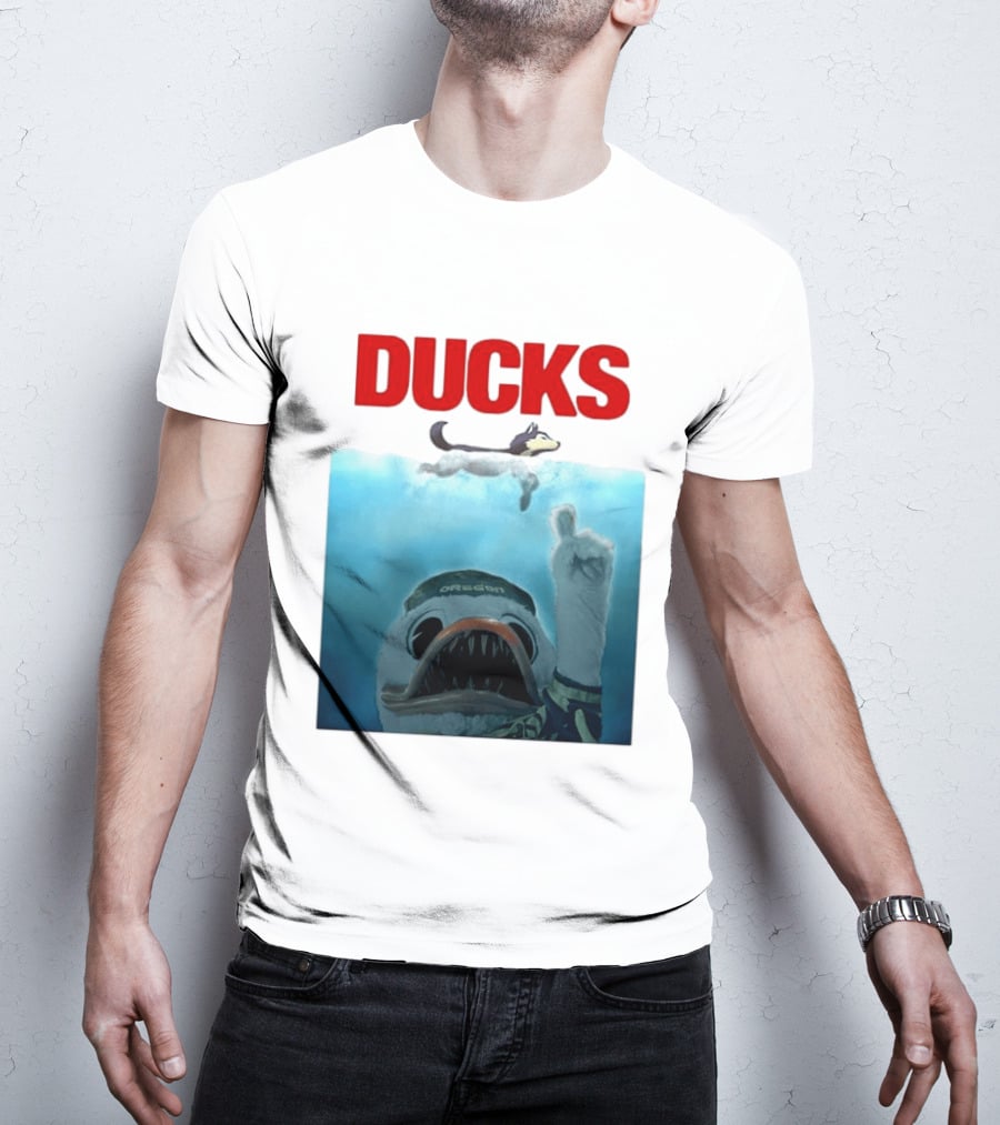 Oregon Ducks Jaws Parody With Washington Huskies Rivalry T-Shirt