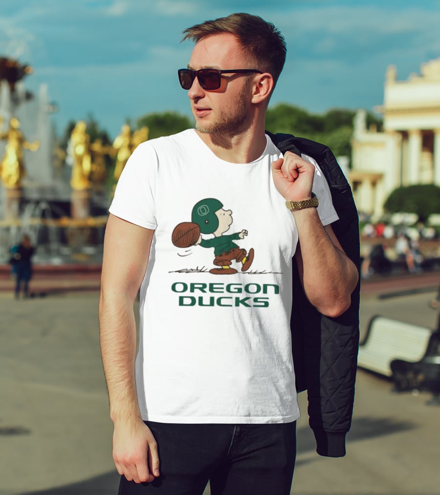 Peanuts Charlie Brown Oregon Ducks Football Quarterback T-Shirt