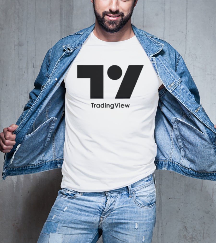 TradingView Bold Minimalist Block Monochrome T-Shirt