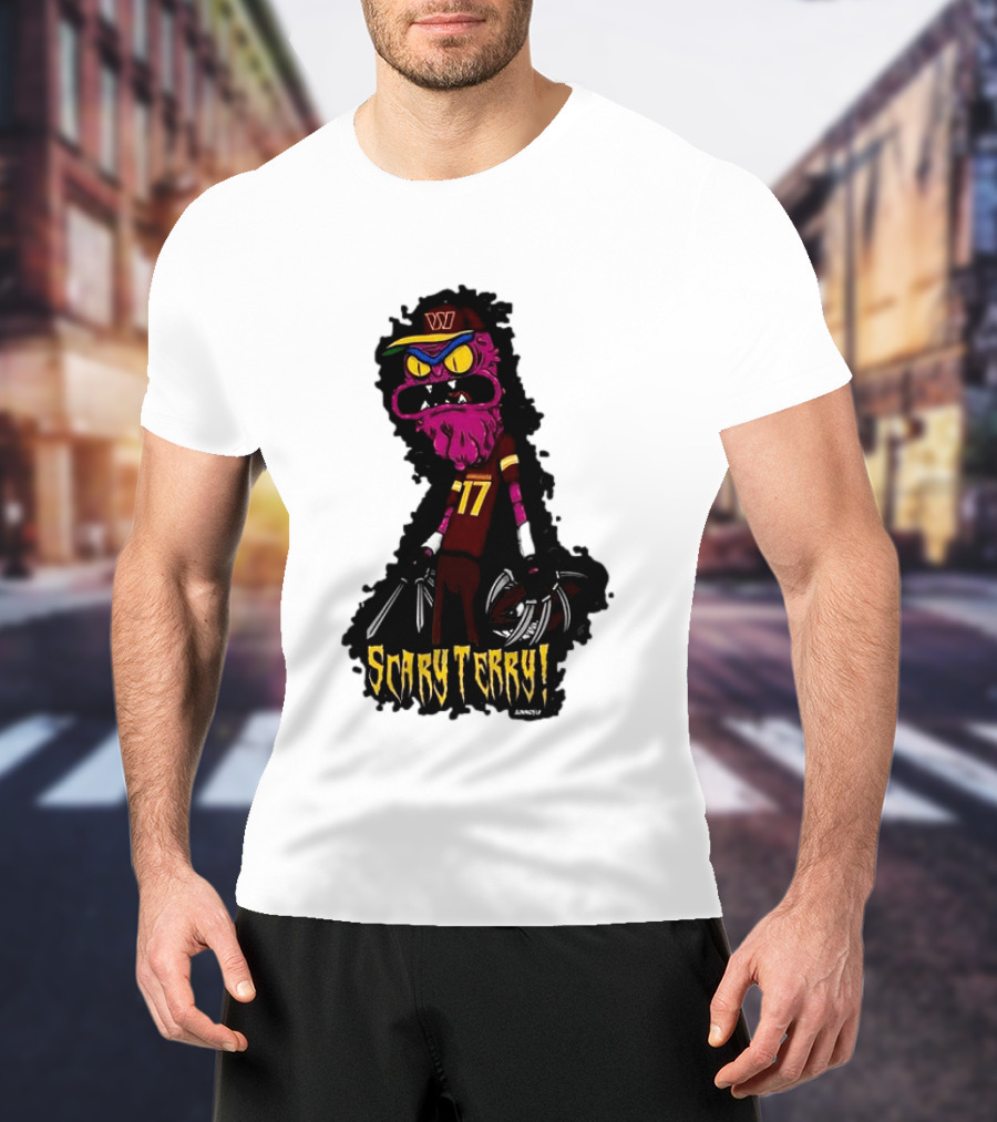 Washington Commanders Scary Terry McLaurin 17 Terrifying Terry T-Shirt