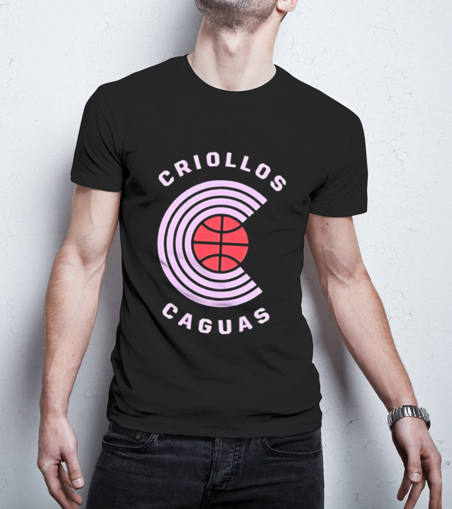 Criollos De Caguas Basketball Team Retro Style Logo Sports T-Shirt