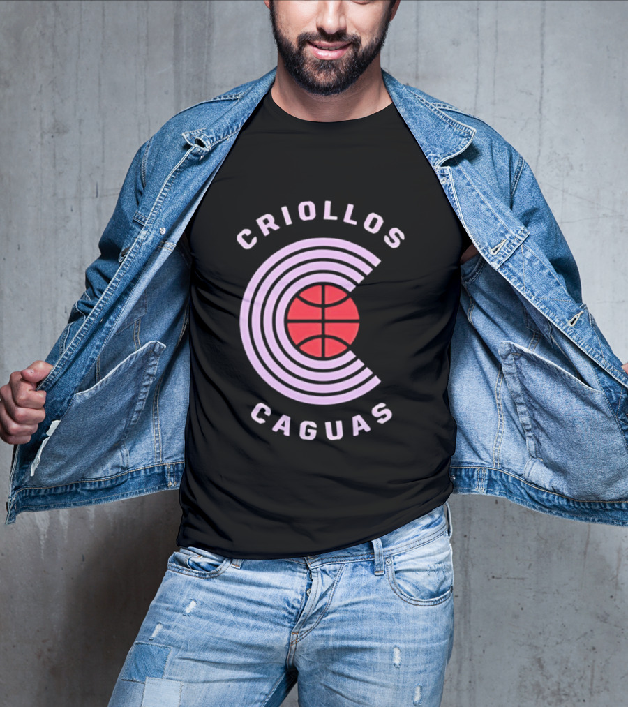 Criollos De Caguas Basketball Team Retro Style Logo Sports T-Shirt