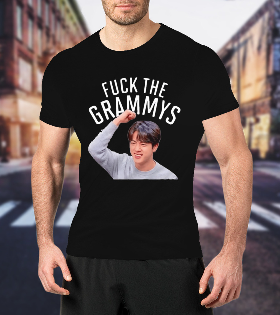 Jin BTS Fuck The Grammys K Pop Bangtan Boys Fandom T-Shirt