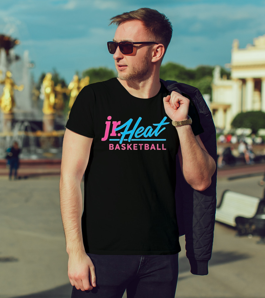 Jr Heat Basketball NBA Youth Sports Bright Neon T-Shirt
