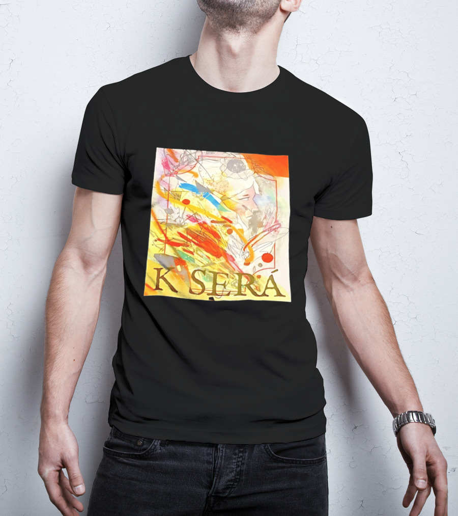 K Será Colorful Abstract Face Expression T-Shirt