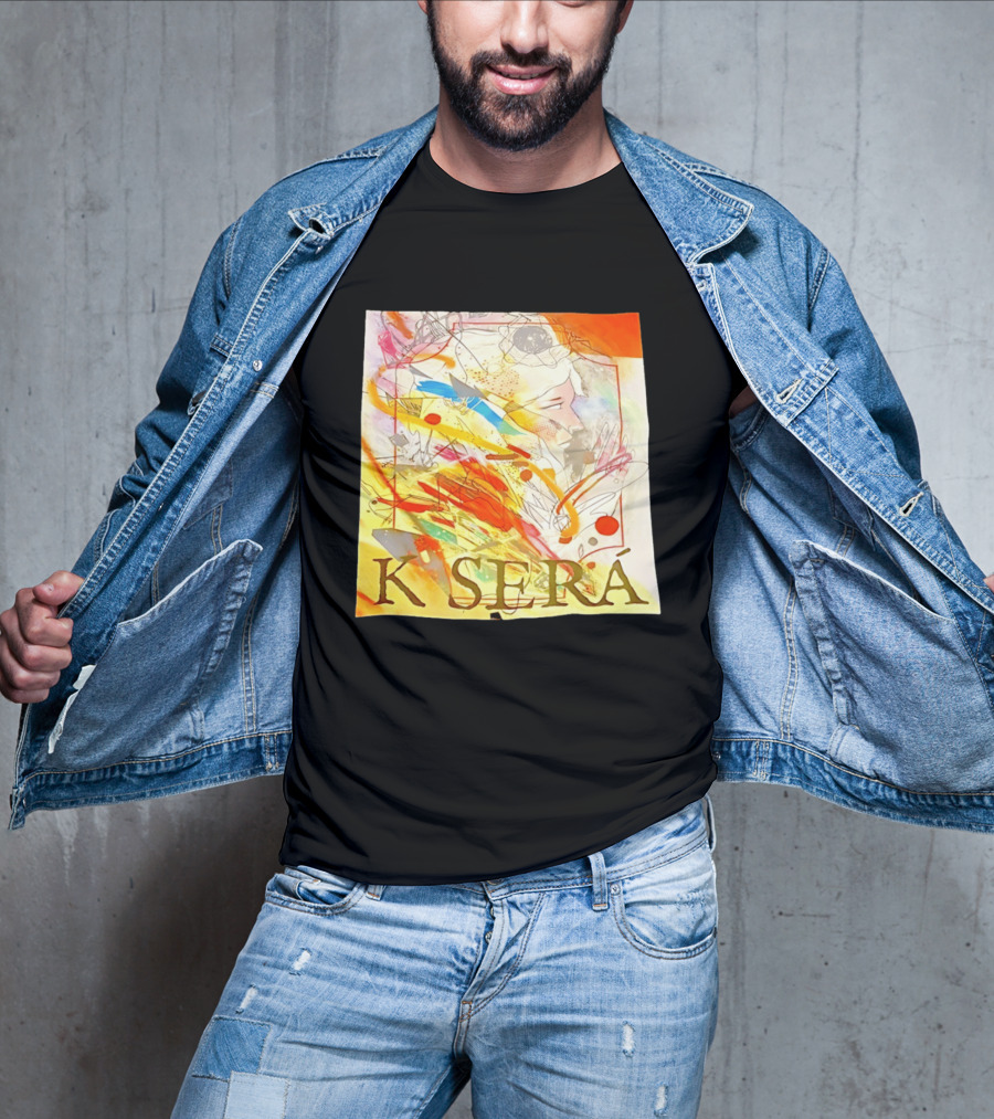 K Será Colorful Abstract Face Expression T-Shirt