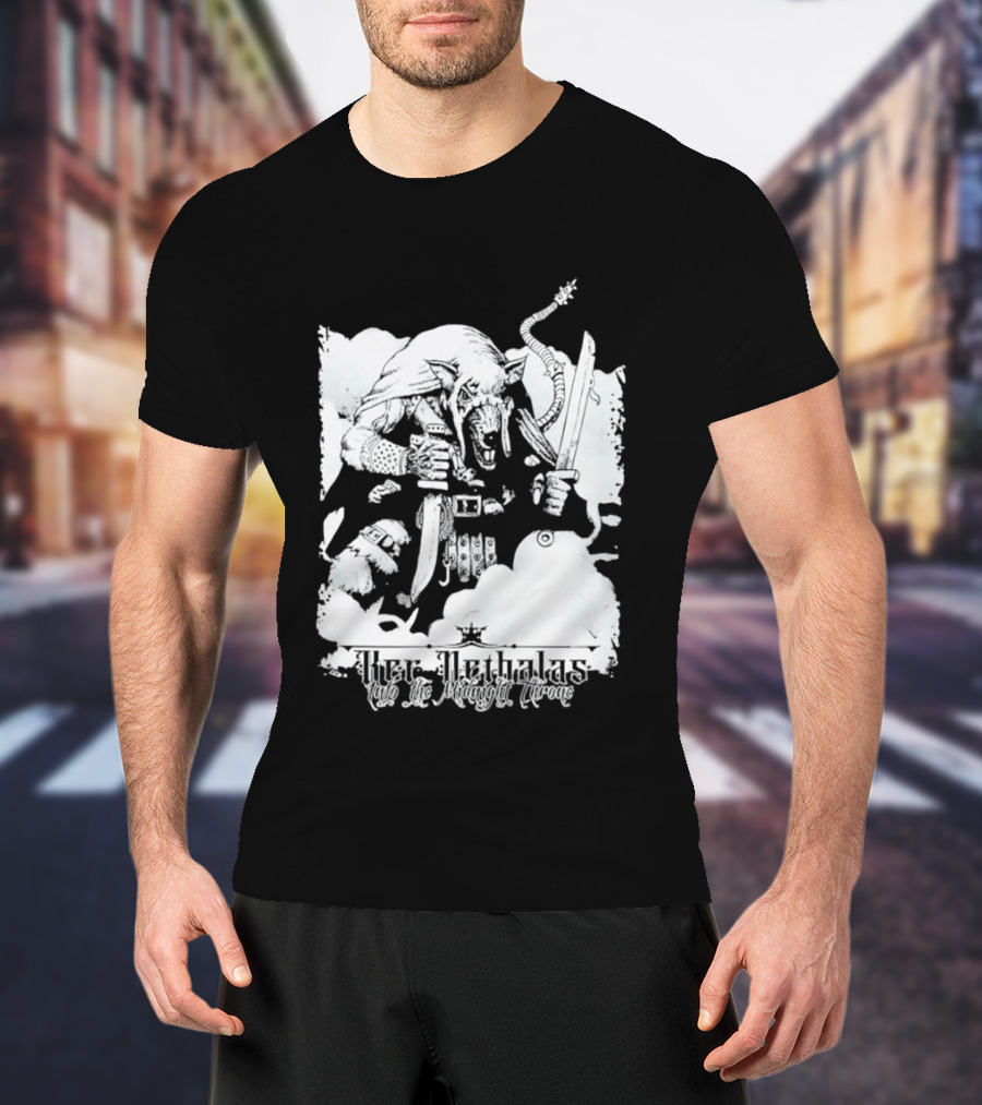 Ker Nethalas Into The Midnight Throne Rat Warrior Sword And Dagger Creature T-Shirt