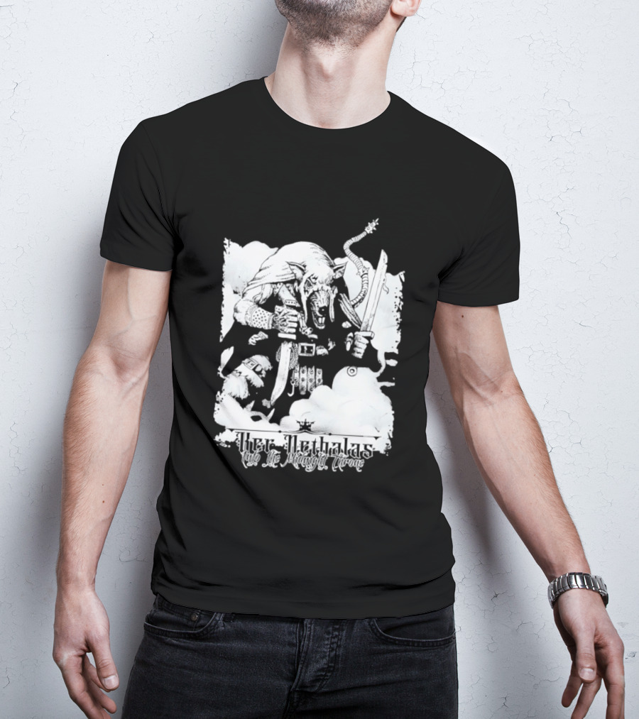 Ker Nethalas Into The Midnight Throne Rat Warrior Sword And Dagger Creature T-Shirt