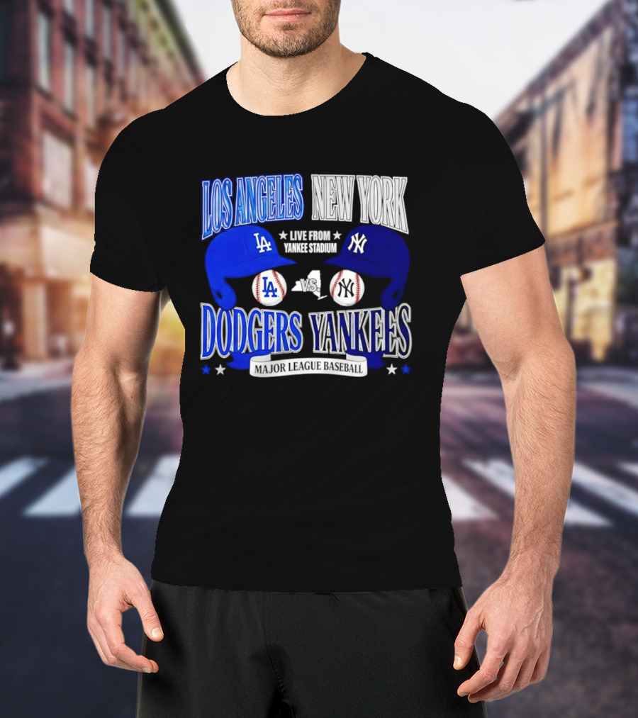 Los Angeles Dodgers Vs New York Yankees Live From Yankee Stadium Major League Baseball T-Shirt
