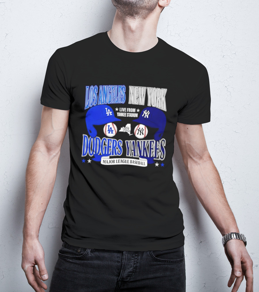 Los Angeles Dodgers Vs New York Yankees Live From Yankee Stadium Major League Baseball T-Shirt