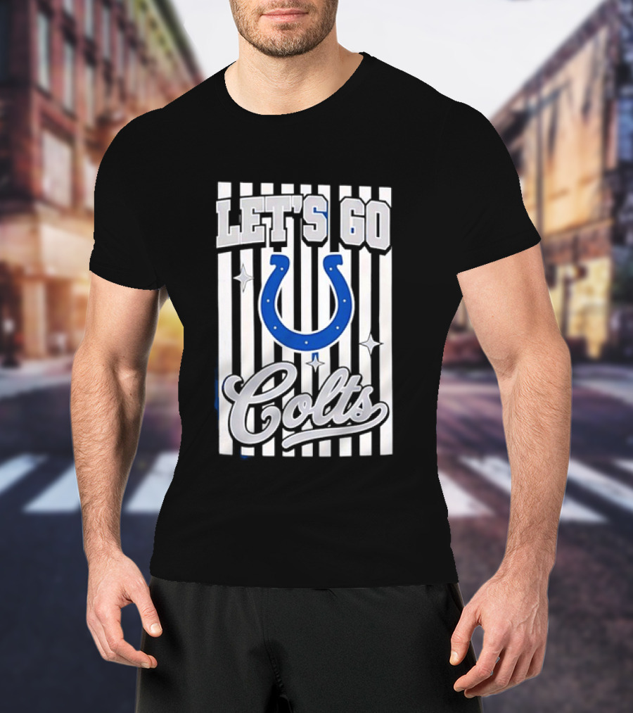 Let's Go Indianapolis Colts Football Colts Horseshoe T-Shirt