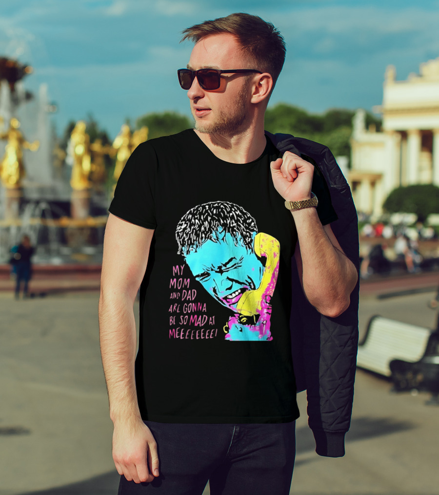 My Mom And Dad Are Gonna Be So Mad At Me Kevin McCallister Home Alone Phone Scene Retro Pop T-Shirt