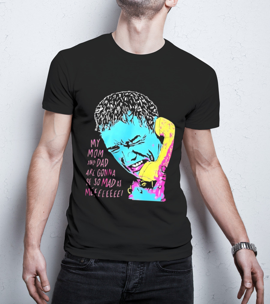 My Mom And Dad Are Gonna Be So Mad At Me Kevin McCallister Home Alone Phone Scene Retro Pop T-Shirt