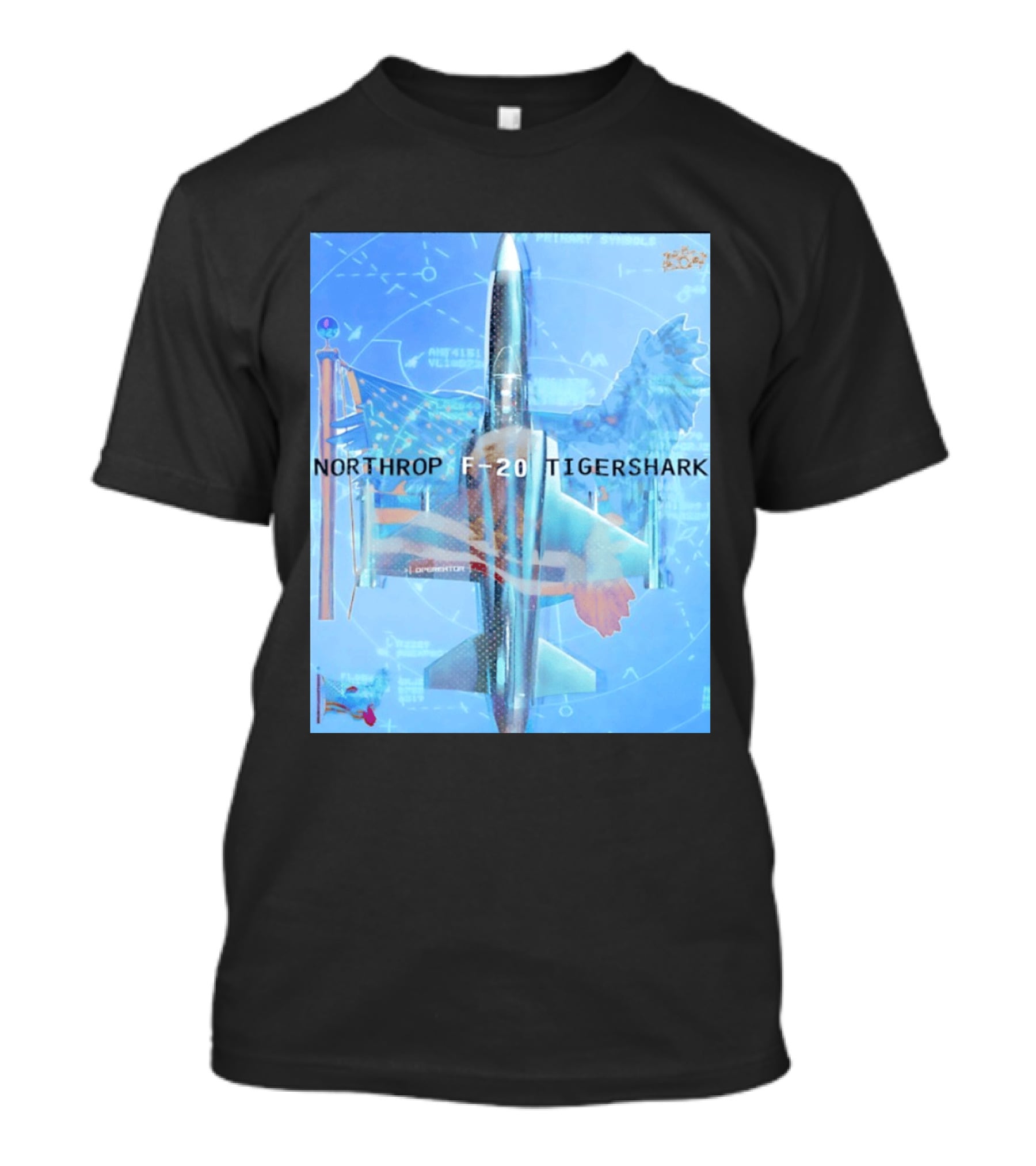 Northrop F 20 Tigershark Fighter Jet Aviation Digital Art And Aerospace T-Shirt