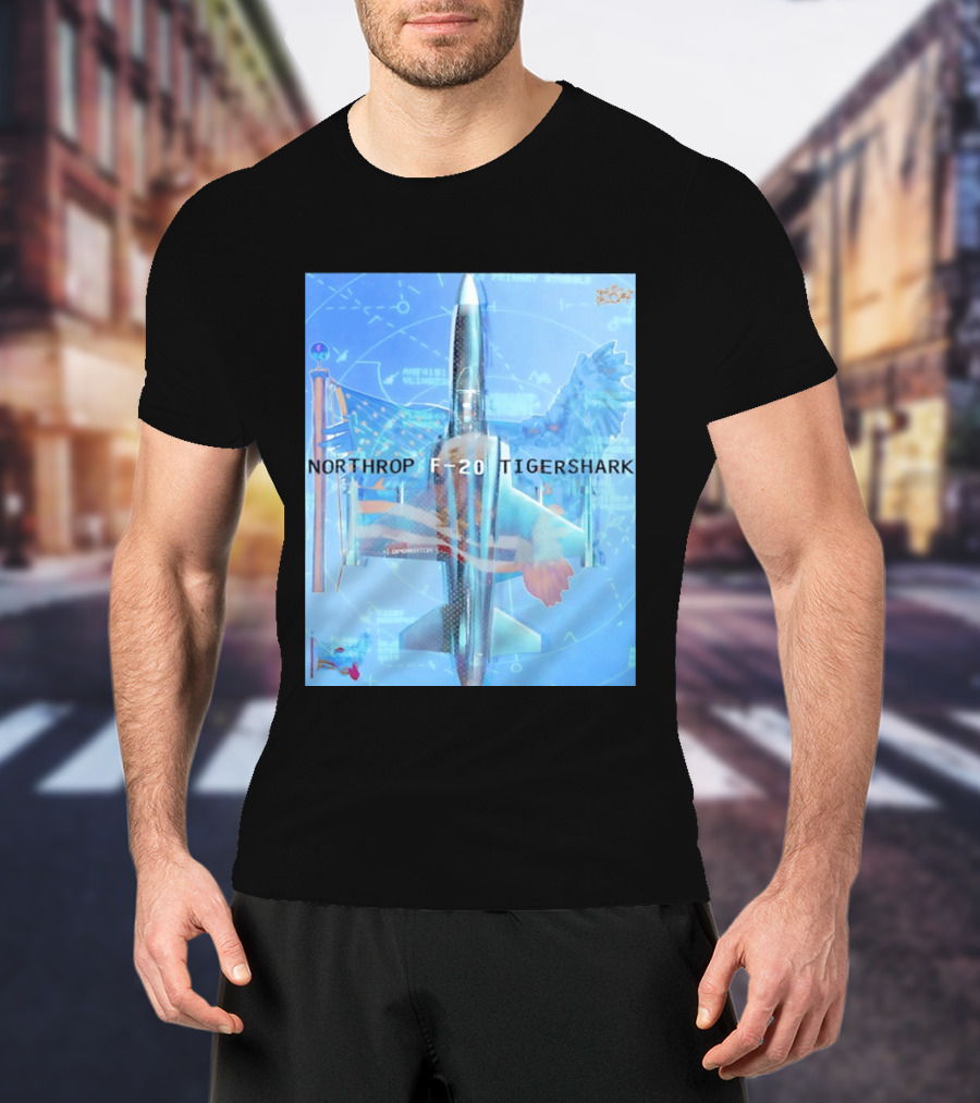 Northrop F 20 Tigershark Fighter Jet Aviation Digital Art And Aerospace T-Shirt
