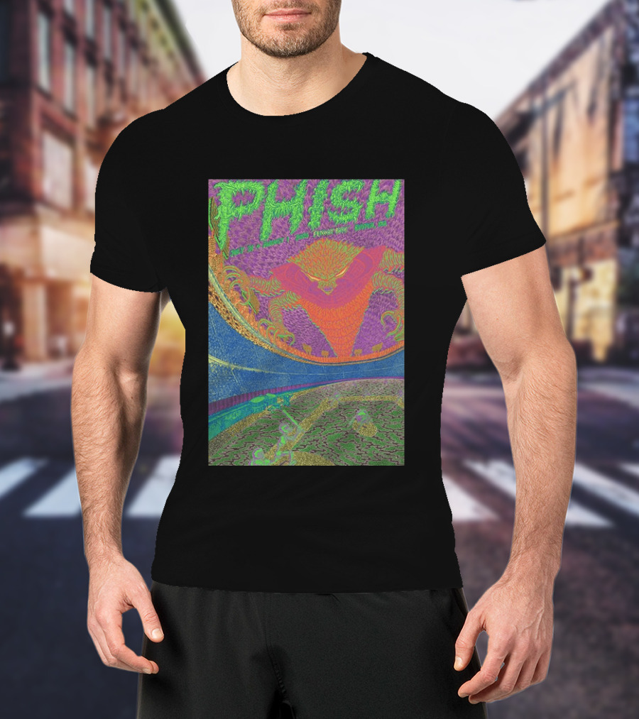 Phish Fenway Park Boston MA Tour July 31 Aug 1 2026 Colorful Psychedelic Dragon T-Shirt