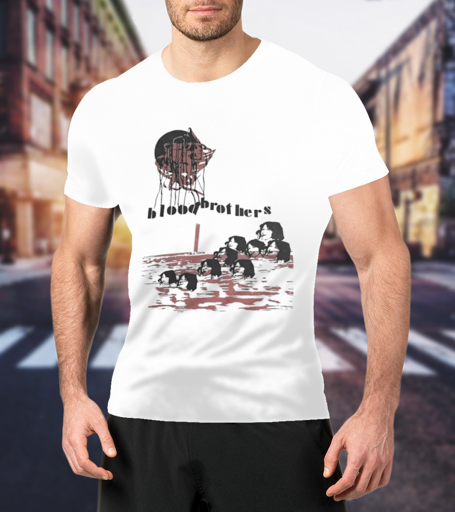 Blood Brothers Musical West End Willy Russell Dripping Red Moon T-Shirt