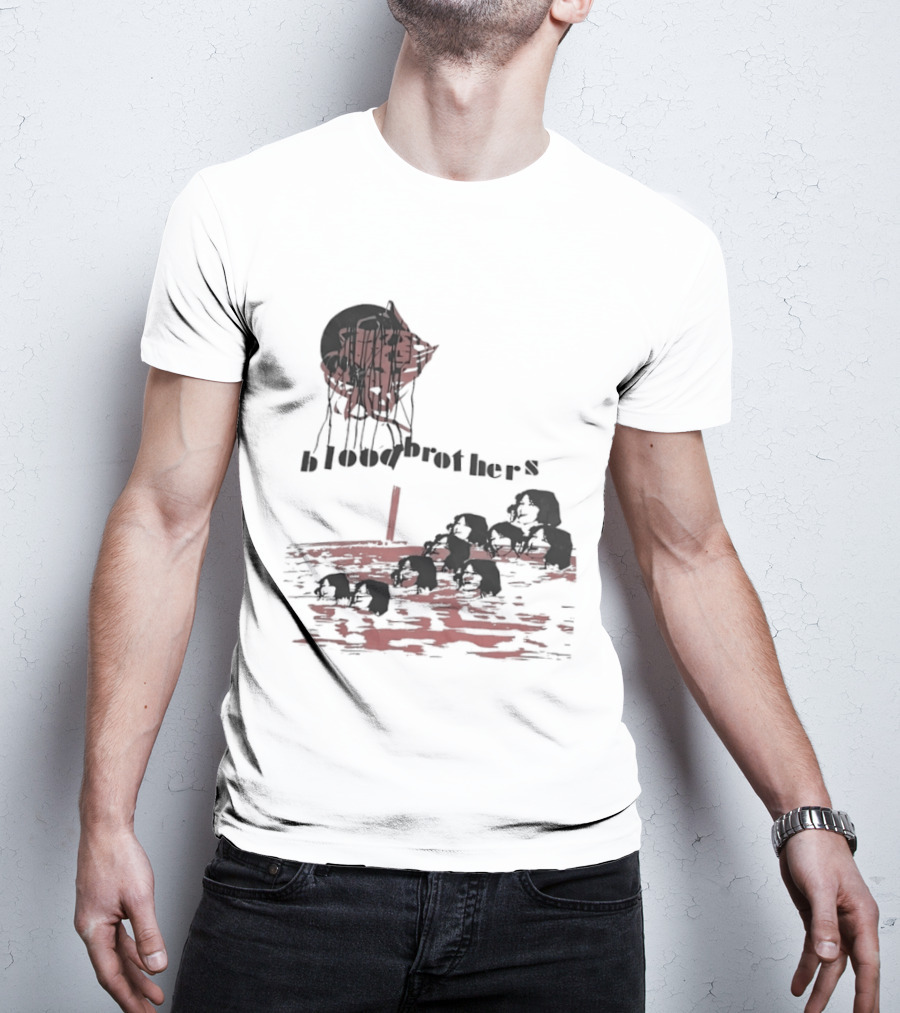 Blood Brothers Musical West End Willy Russell Dripping Red Moon T-Shirt
