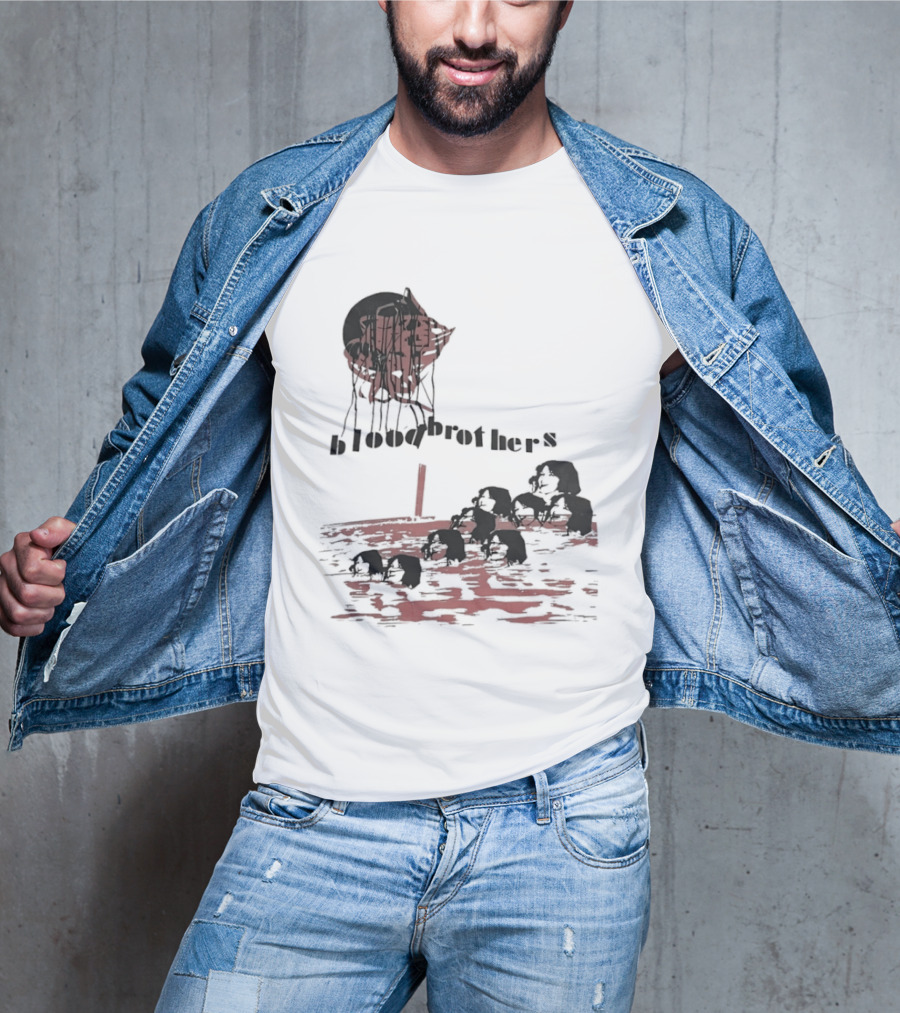 Blood Brothers Musical West End Willy Russell Dripping Red Moon T-Shirt