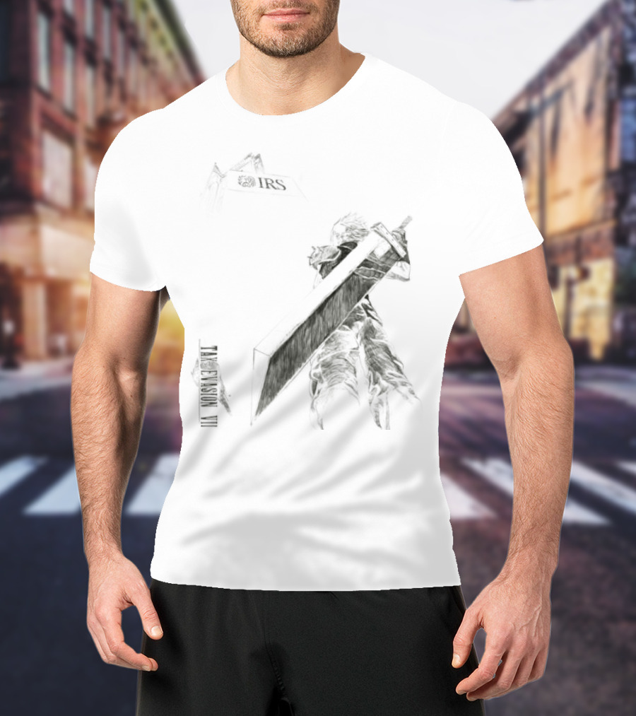 Cloud Strife Final Fantasy VII Tax Evasion IRS T-Shirt