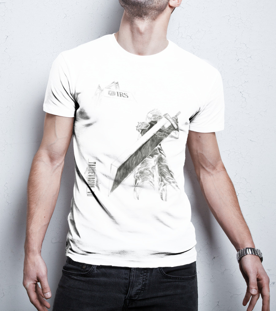Cloud Strife Final Fantasy VII Tax Evasion IRS T-Shirt