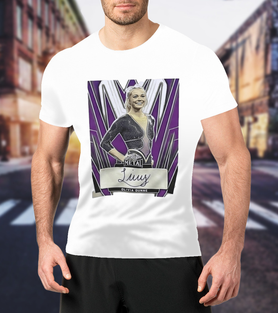 Leaf Metal Olivia Dunne Livvy Autograph Card T-Shirt