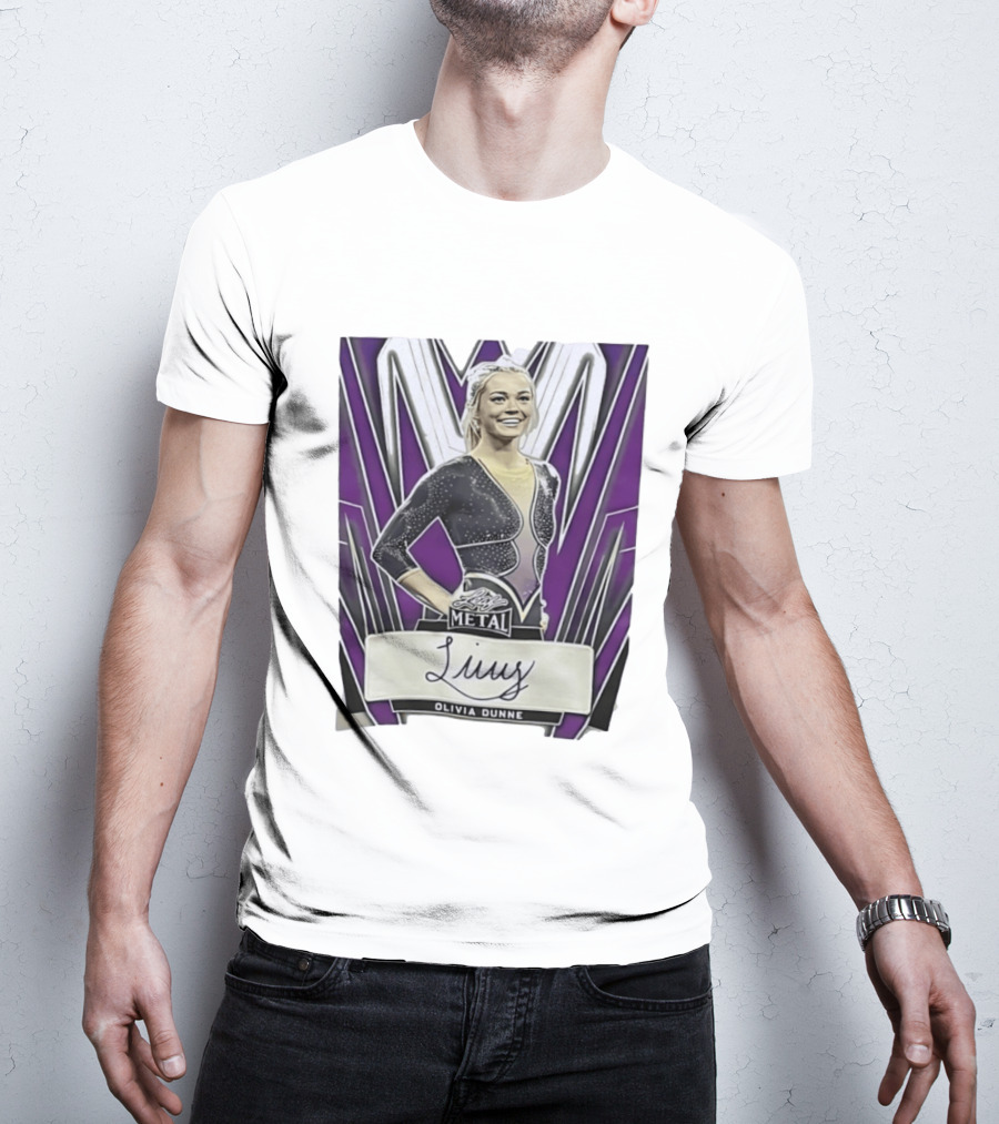 Leaf Metal Olivia Dunne Livvy Autograph Card T-Shirt