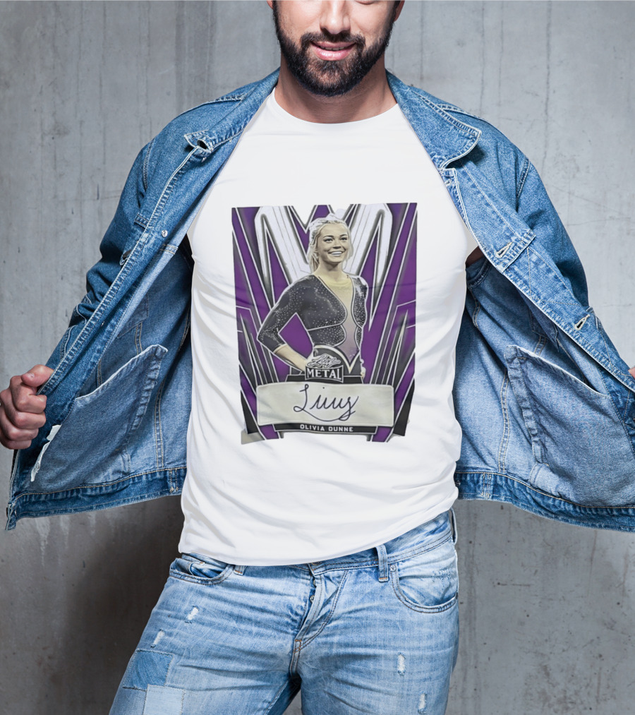 Leaf Metal Olivia Dunne Livvy Autograph Card T-Shirt