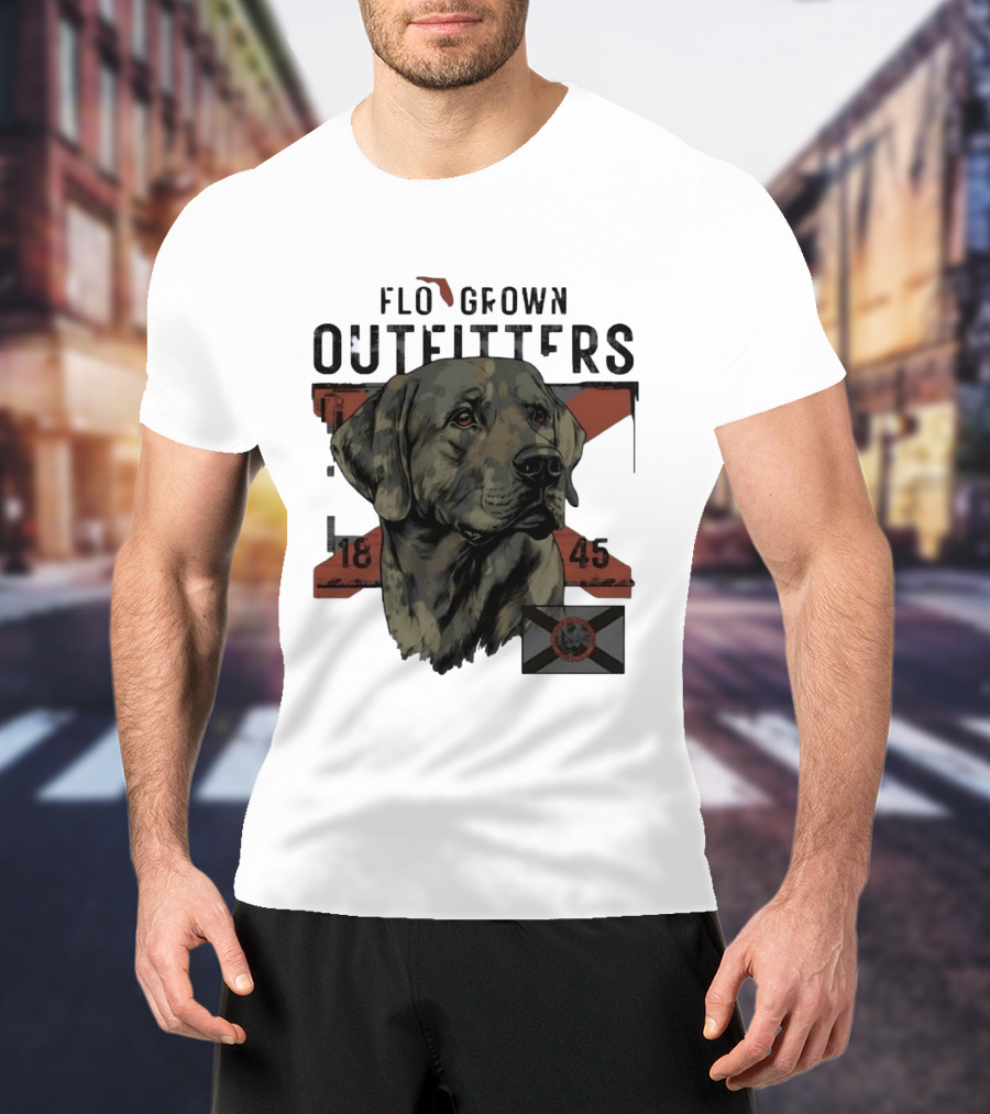 Flo Grown Outfitters Labrador Retriever Florida 1845 Seal T-Shirt