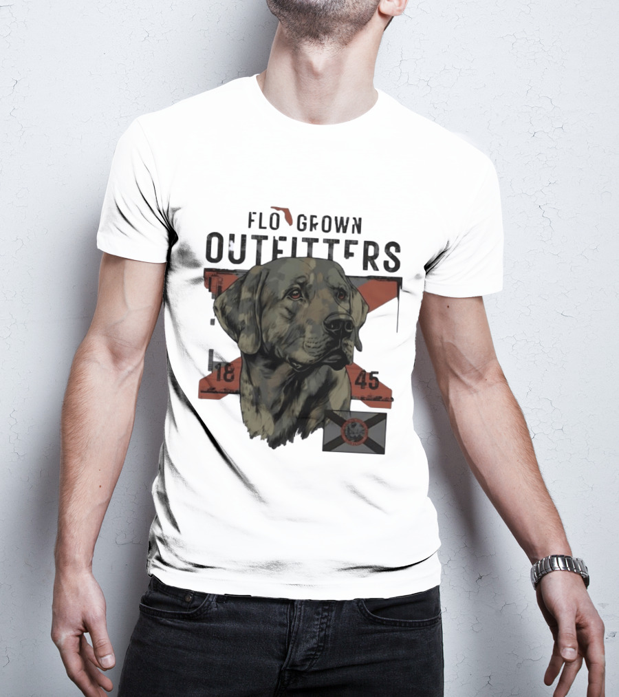 Flo Grown Outfitters Labrador Retriever Florida 1845 Seal T-Shirt