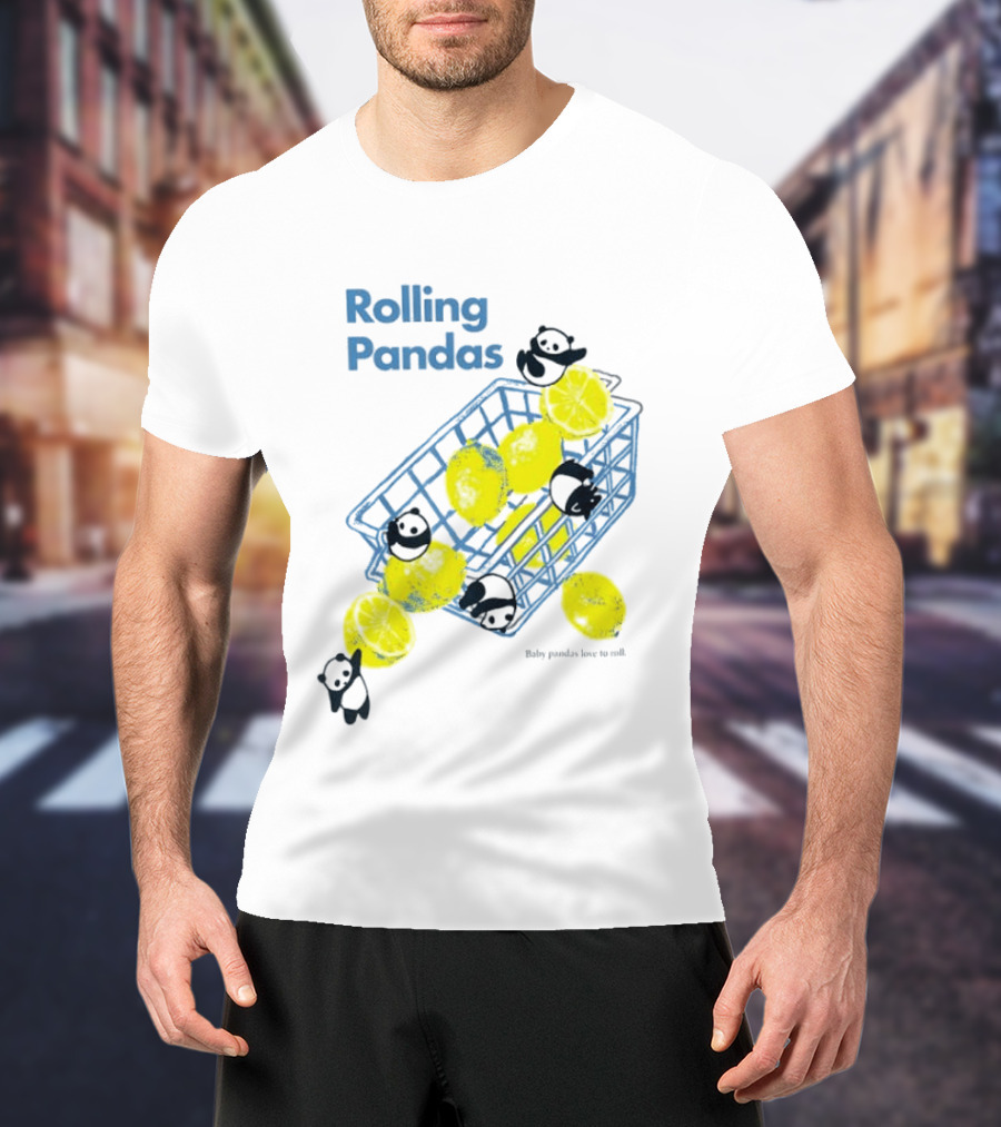 Rolling Pandas Baby Pandas Love Lemons In Basket T-Shirt
