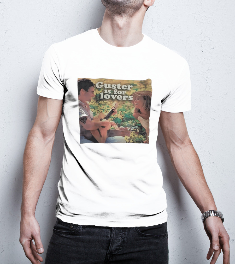 Guster Is For Lovers Romantic Picnic Scene With Guitar And Smiling Couple T-Shirt