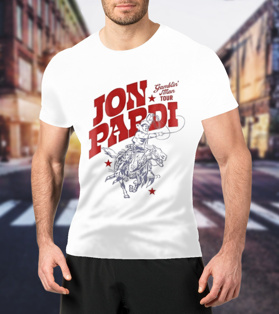 Jon Pardi Gamblin' Man Tour Cowboy Horse Country Music T-Shirt