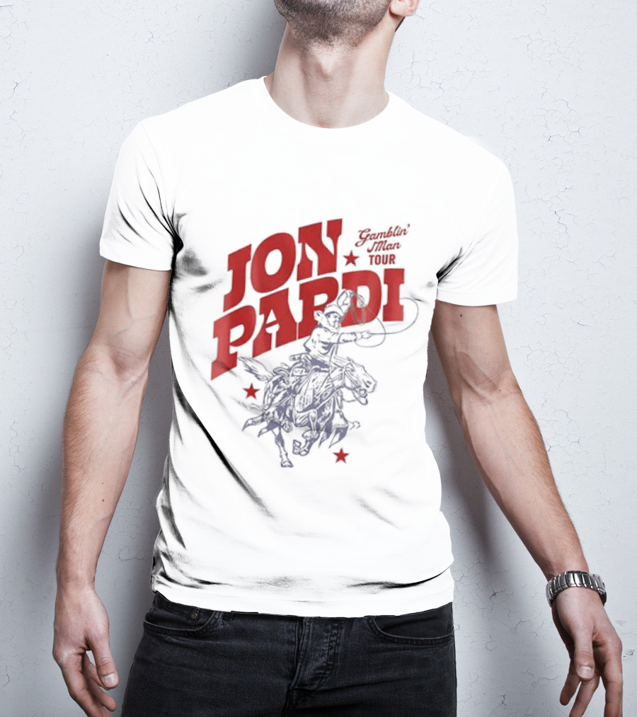 Jon Pardi Gamblin' Man Tour Cowboy Horse Country Music T-Shirt