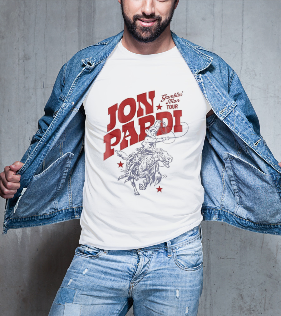 Jon Pardi Gamblin' Man Tour Cowboy Horse Country Music T-Shirt