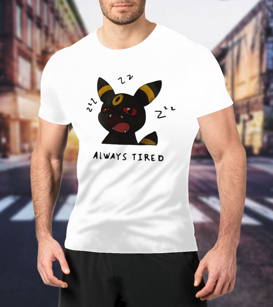 Umbreon Always Tired With ZZZs And Open Mouth Pokémon T-Shirt