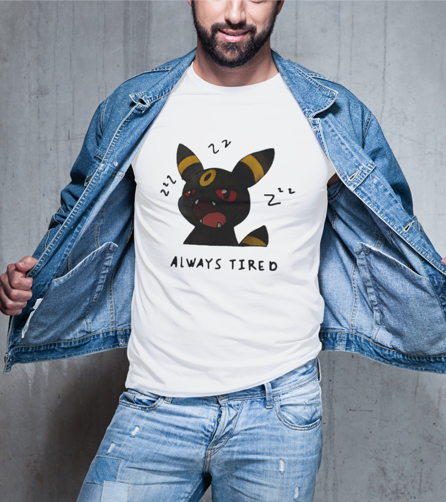 Umbreon Always Tired With ZZZs And Open Mouth Pokémon T-Shirt