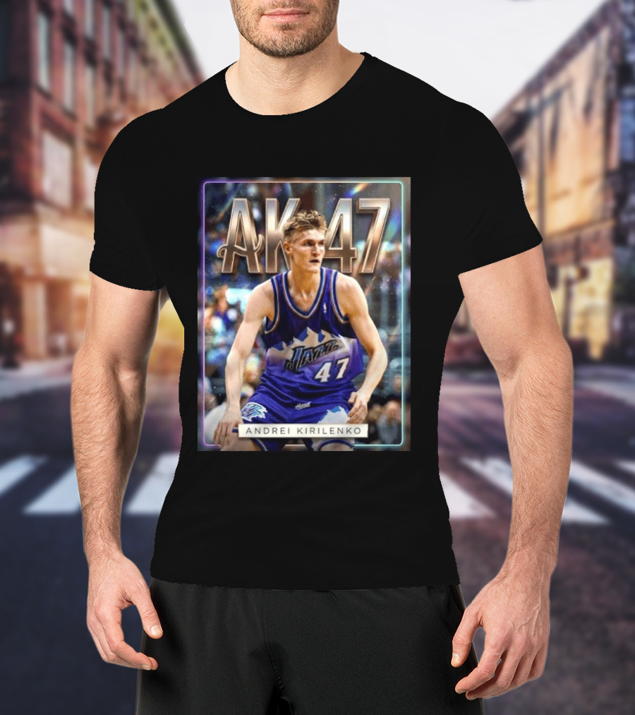 AK 47 Andrei Kirilenko Utah Jazz NBA Basketball Legends T-Shirt