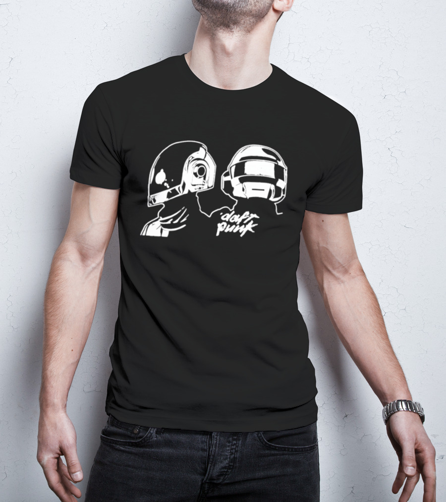 Daft Punk Helmet Duo Electronic Music Guy Manuel De Homem Christo T-Shirt